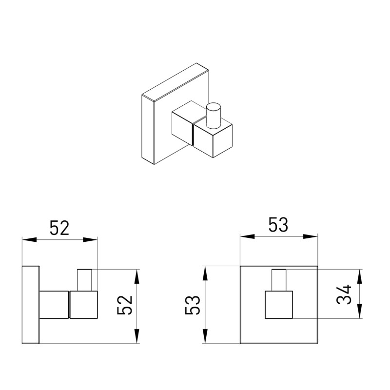VOLLE CUADRO вешалка, из ночи, (2536.200104)