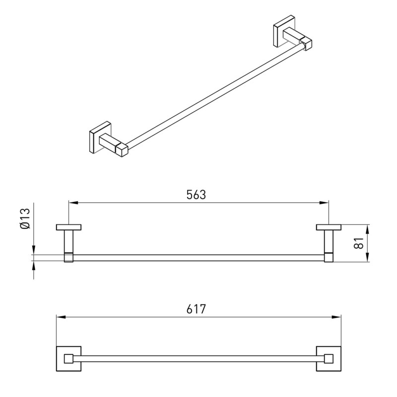VOLLE CUADRO тримач рушника, de la noche, (2536.260104)