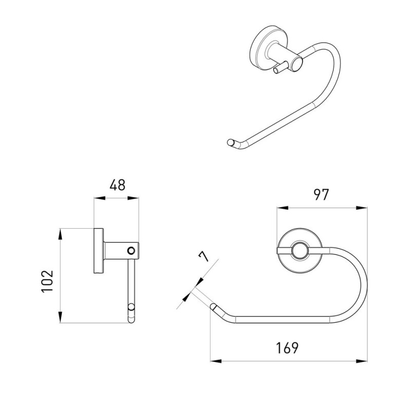 VOLLE RONDA тримач туалетного паперу без кришки, cromo, (2535.240201)