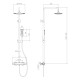 VOLLE СИСТЕМА P система душевая (термостат для душа, верхний душ 246*170 мм ABS, ручной душ 53 мм 1 режим, белые лейки, шланг 160 см), cromo, (1584.090401)