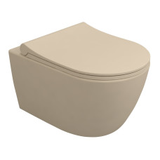 VOLLE CANTE Rimless унітаз підвісний 51*35,5*33см, сидіння Duroplast Slim slow-closing, de la cappuccino, (1312.151012)