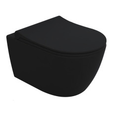 VOLLE CANTE Rimless унитаз подвесной 51*35,5*33 см, сиденье Duroplast Slim медленного закрывания, de la noche, (1312.151004)