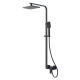 VOLLE СИСТЕМА L система душевая (смеситель для душа, верхний душ 260*188 мм ABS, ручной душ 86 мм 1 режим, шланг 150 см), de la noche, (1582.090204)