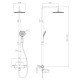 VOLLE СИСТЕМА E система душа (термостат для ванны, верхний душ 230 мм ABS круглый, ручной душ 121 мм 3 режима, шланг 160 см), хром, (1580.090201)