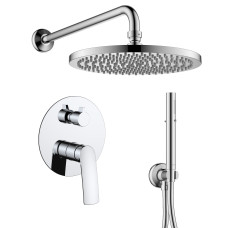 VOLLE Система душа , скрытого монтажа, смеситель CANTE, верхний душ Ø255мм (ZMK101901214+ZMK101901215+1512.031401), хром, (SET20220119)