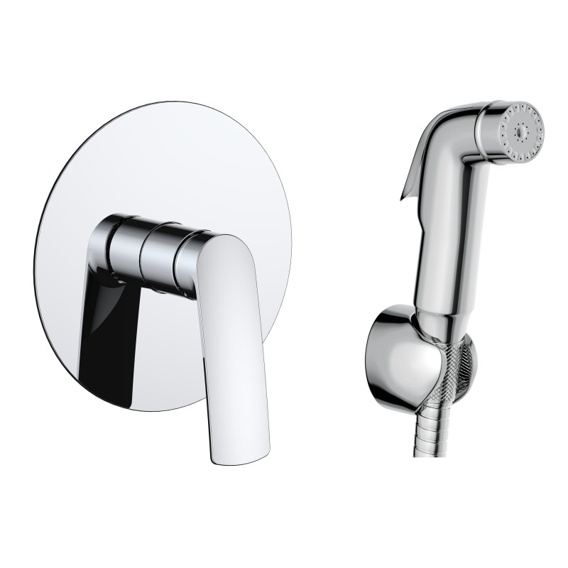 VOLLE набір гігієнічний, змішувач прихованого монтажу CANTE (15144100+1512.101401), хром, (SET20220115)