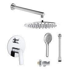 VOLLE Система душа , скрытого монтажа, смеситель CANTE, верхний душ Ø250мм (16008102+16009101+1512.031401+W120T3+1617+HC03), хром, (SET20220112)