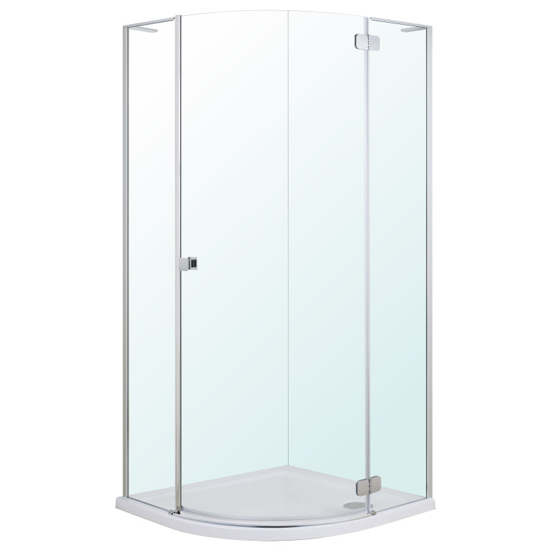 VOLLE BENITA Right душова кабіна 90*90*195см напiвкругла, розпашна, профіль cromo, скло прозоре 8 мм, з піддоном PUF, 

БЕНИТА Правильная душевая кабина 90*90*195 см полукруглая, распашная, профиль cromo, стекло прозрачное 8 мм, с поддоном PUF, (1017