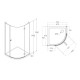 VOLLE BENITA Right душова кабіна 90*90*195см напiвкругла, розпашна, профіль cromo, скло прозоре 8 мм, з піддоном PUF, 

БЕНИТА Правильная душевая кабина 90*90*195 см полукруглая, распашная, профиль cromo, стекло прозрачное 8 мм, с поддоном PUF, (1017