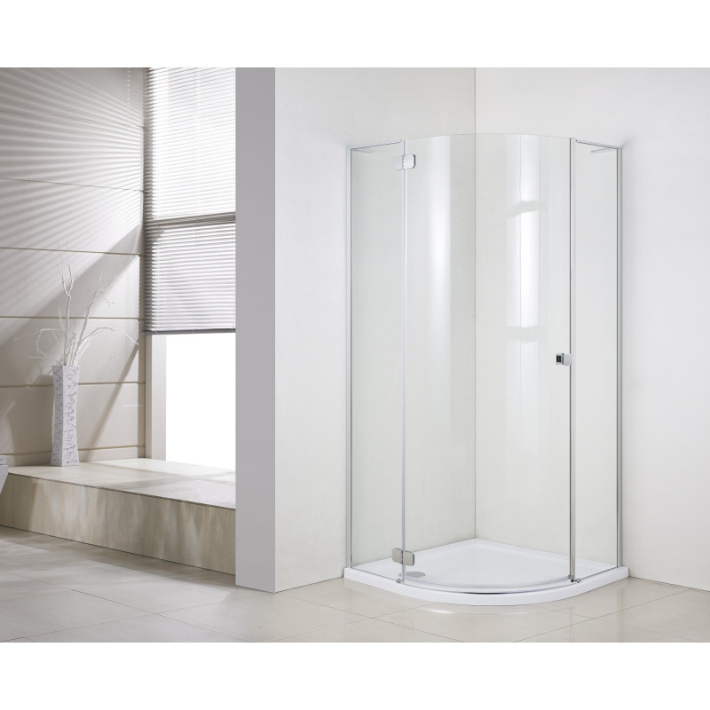 VOLLE BENITA Right душова кабіна 90*90*195см напiвкругла, розпашна, профіль cromo, скло прозоре 8 мм, з піддоном PUF, 

БЕНИТА Правильная душевая кабина 90*90*195 см полукруглая, распашная, профиль cromo, стекло прозрачное 8 мм, с поддоном PUF, (1017