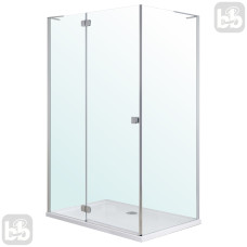 VOLLE BENITA Left душова кабіна 120*80*195см, прямокутна, розпашна, профіль cromo, скло прозоре 8 мм, з піддоном PUF, (1017.134601L(5коробок))