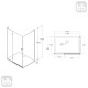 VOLLE BENITA Left душова кабіна 120*80*195см, прямокутна, розпашна, профіль cromo, скло прозоре 8 мм, з піддоном PUF, (1017.134601L(5коробок))