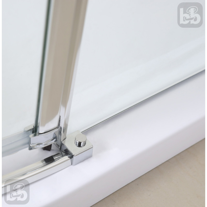 VOLLE BENITA Left душова кабіна 120*80*195см, прямокутна, розпашна, профіль cromo, скло прозоре 8 мм, з піддоном PUF, (1017.134601L(5коробок))