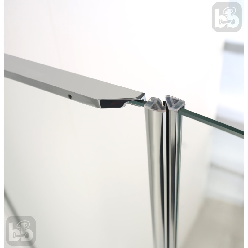 VOLLE BENITA Left душова кабіна 120*80*195см, прямокутна, розпашна, профіль cromo, скло прозоре 8 мм, з піддоном PUF, (1017.134601L(5коробок))