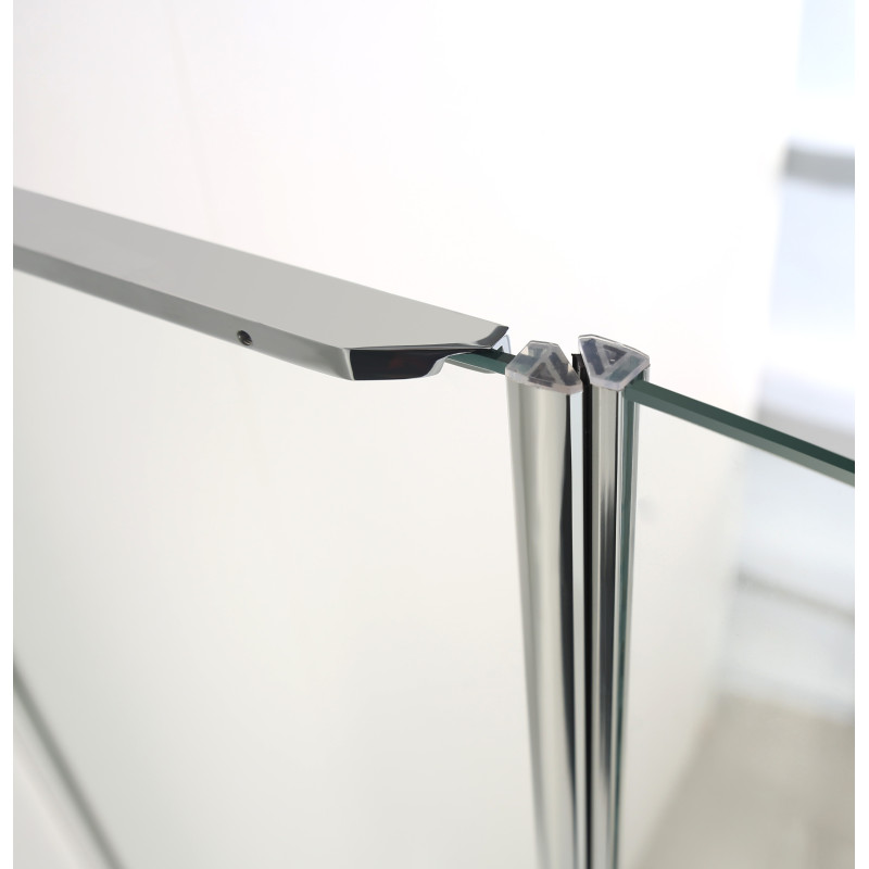 VOLLE BENITA Правильный душевой кабин 120*80*195см, прямоугольный, распашной, профиль cromo, стекло прозрачное 8 мм, с поддоном PUF, (1017.134601R(5коробок))