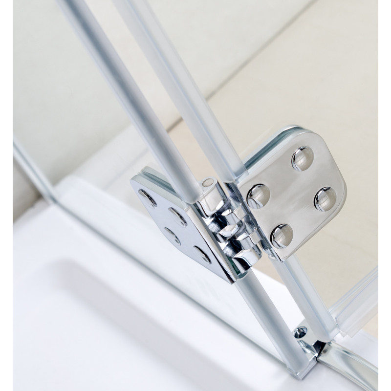 VOLLE BENITA Правильный душевой кабин 120*80*195см, прямоугольный, распашной, профиль cromo, стекло прозрачное 8 мм, с поддоном PUF, (1017.134601R(5коробок))