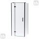 VOLLE SOTA 90-C душевая кабина 90*90*200 см квадратная, реверсивная, распашная, профиль черный мат, стекло прозрачное, (1038.124503)