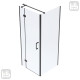 VOLLE SOTA 90-C душевая кабина 90*90*200 см квадратная, реверсивная, распашная, профиль черный мат, стекло прозрачное, (1038.124503)