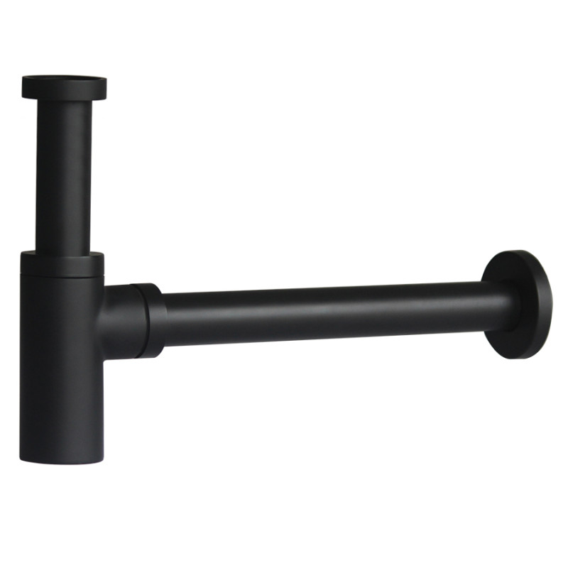 VOLLE Сифон для умивальника з циліндричною колбою, латунь, 1 1/4", патрубок Ø32 мм, de la noche, (9000.094204)