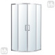 VOLLE MORA 90-R душевая кабина 90*90*190 см полукруглая, раздвижная, профиль хром, стекло прозрачное, (1037.114501)