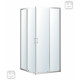 VOLLE MORA 90-C душевая кабина 90*90*190 см квадратная, раздвижная, профиль хром, стекло прозрачное, (1037.124501)