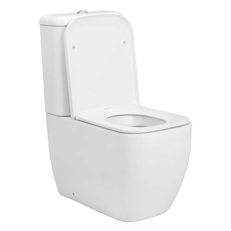 VOLLE ORLANDO Компакт: унітаз підлоговий, гор. випуск, нижній підвід, бачок 3/6л., сидіння тверде Slim slow-closing, (13-35-342)