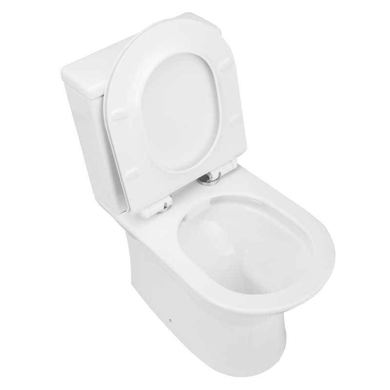 VOLLE FIESTA RIM компакт: унітаз 61,5*37*79см підлоговий, гор. випуск, бачок з нижнім підведенням 3/4,5л, сидіння тверде Slim slow-closing, (13-77-323)