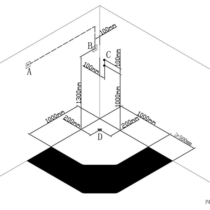 VOLLE LANVIN Коробка пятиугольная 100*100*215см с глубоким поддоном, без крышки, (11-88-112)