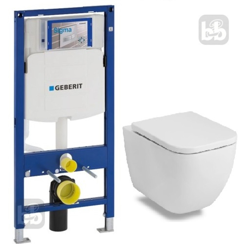 VOLLE Набір інсталяційний: ORLANDO Rimless унітаз 51*36*40см підвісний, сидіння тверде Slim slow-closing, 111.300.00.5 DUOFIX монтажний елемент, (13-35-373+111.300.00.5)