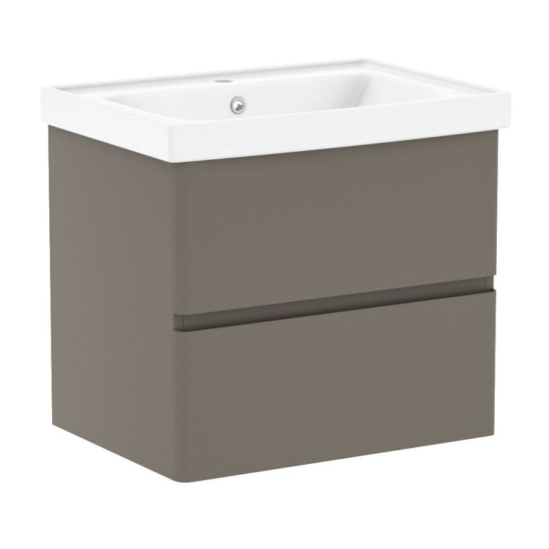 VOLLE OLIVA комплект меблів 65см капучино: тумба підвісна, 2 ящики + умивальник накладний, (15-45-61C)