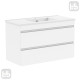 VOLLE FIESTA комплект меблів 100см білий: тумба підвісна, 2ящики + умивальник накладний арт 13-01-042F, (15-100-01)