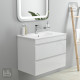 VOLLE FIESTA комплект меблів 100см білий: тумба підвісна, 2ящики + умивальник накладний арт 13-01-042F, (15-100-01)