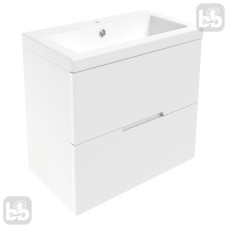 VOLLE AIVA комплект меблів 60см білий: тумба підвісна, 2 ящики + умивальник накладний арт 15-68-060, (15-68-60)
