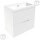 VOLLE AIVA комплект меблів 60см білий: тумба підвісна, 2 ящики + умивальник накладний арт 15-68-060, (15-68-60)