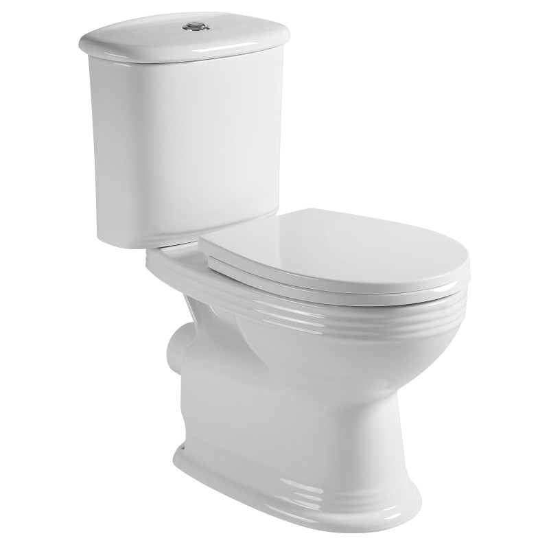 VOLLE BARCO компакт: унітаз 69*41*81,5см підлоговийй, гор.випуск, бачок з нижнім підводом 3/6л,сидіння тверде slow-closing, (13-88-604)