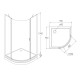 VOLLE ОРЛАНДО душевая кабина 90*90*205см в комплекте с мелким поддоном, раздвижная, хромированная, стекло прозрачное 6мм, (10-22-504)