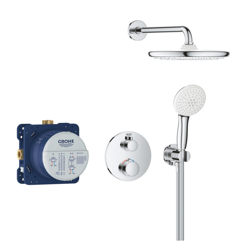 Grohe 34872000 ГРТ ТХМ Душова система на 2 виходи, кругла, 250 T ТХМ Душова система на 2 виходи, кругла, 250 (34872000)