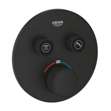 Grohe 29507KF0 Grohtherm SmartControl Зовнішня частина термостату прихованого монтажу на 2 споживачі, чорний ohtherm SmartControl Зовнішня частина термостату прихованого монтажу на 2 споживачі, чорний  (29507KF0)