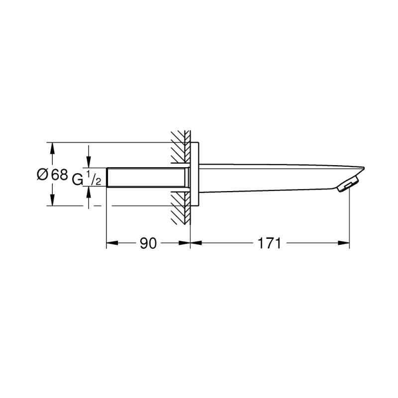 Grohe 13255001 Bau Cosmopolitan излив для ванны u Cosmopolitan излив для ванны (13255001)