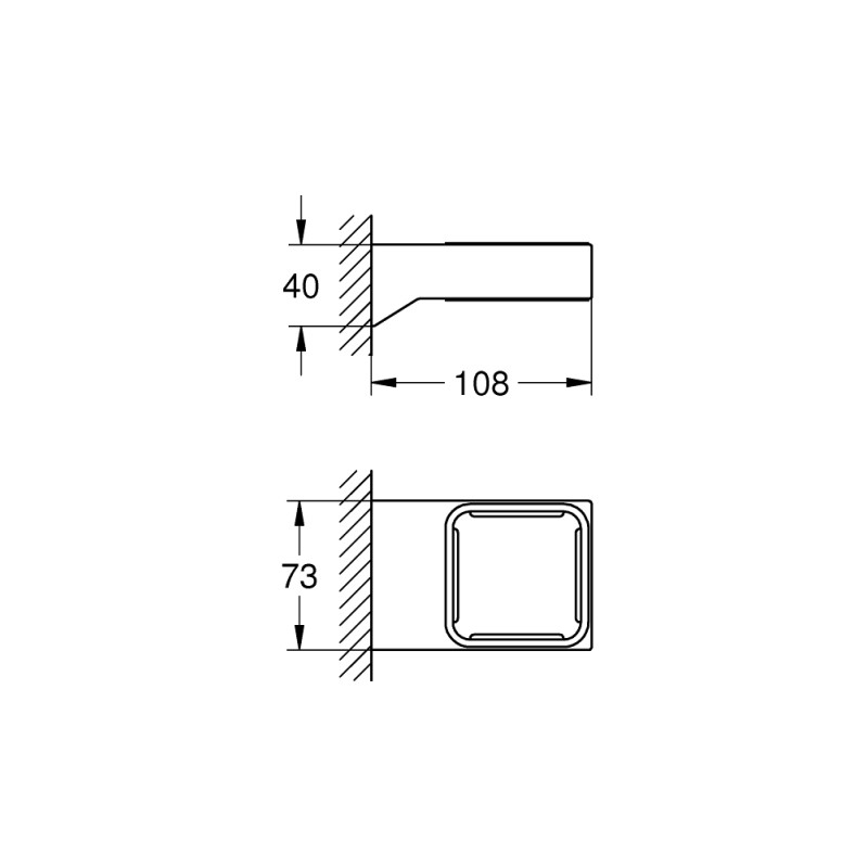 Grohe 40865000 Selection Cube Тримач д/аксесуарів lection Cube Тримач д/аксесуарів  (40865000)
