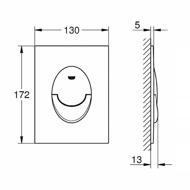 Grohe 37965000 Skate Air Клавиша смыва ate Air Клавиша смыва (37965000)