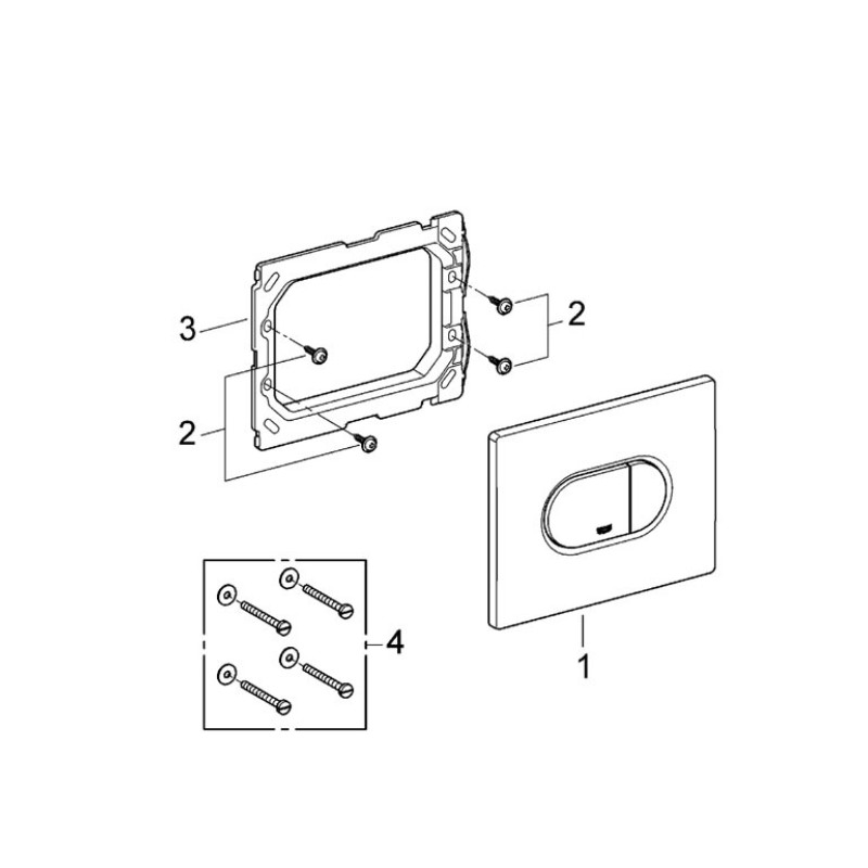 Накладная панель смыва горизонтальная Grohe Arena Cosmopolitan (38858P00)