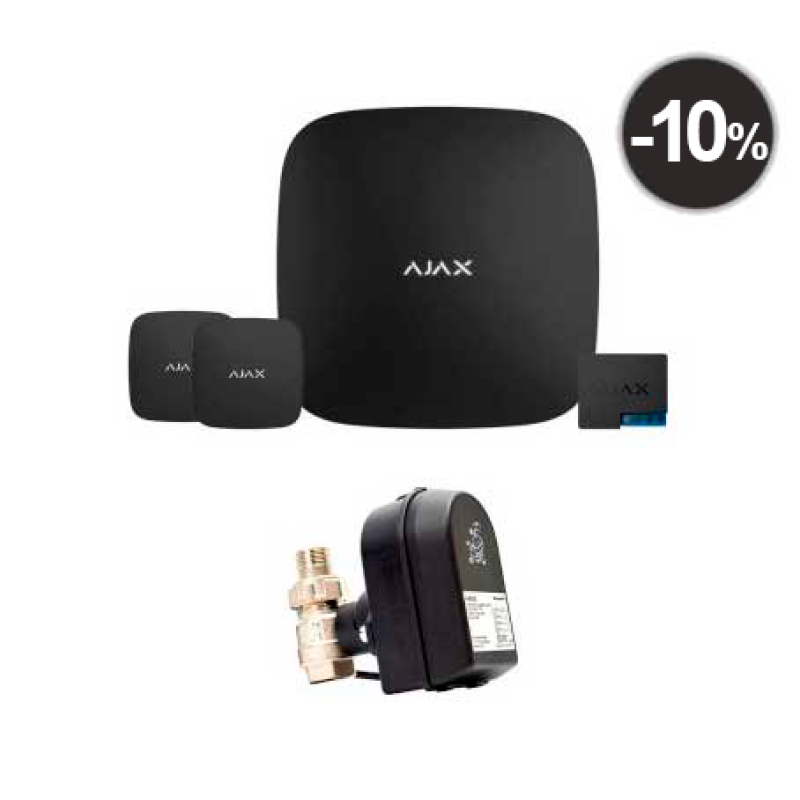 Ajax Хаб + LeaksProtect (2од) + WallSwitch + Кран з електроприводом Honeywell 220 One ДУ32 (HAV32) (005532)