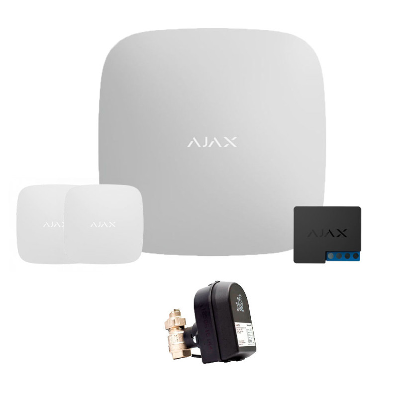 Ajax Хаб + LeaksProtect (2од) + WallSwitch + Кран з електроприводом Honeywell 220 One ДУ32 (HAV32) (005532)
