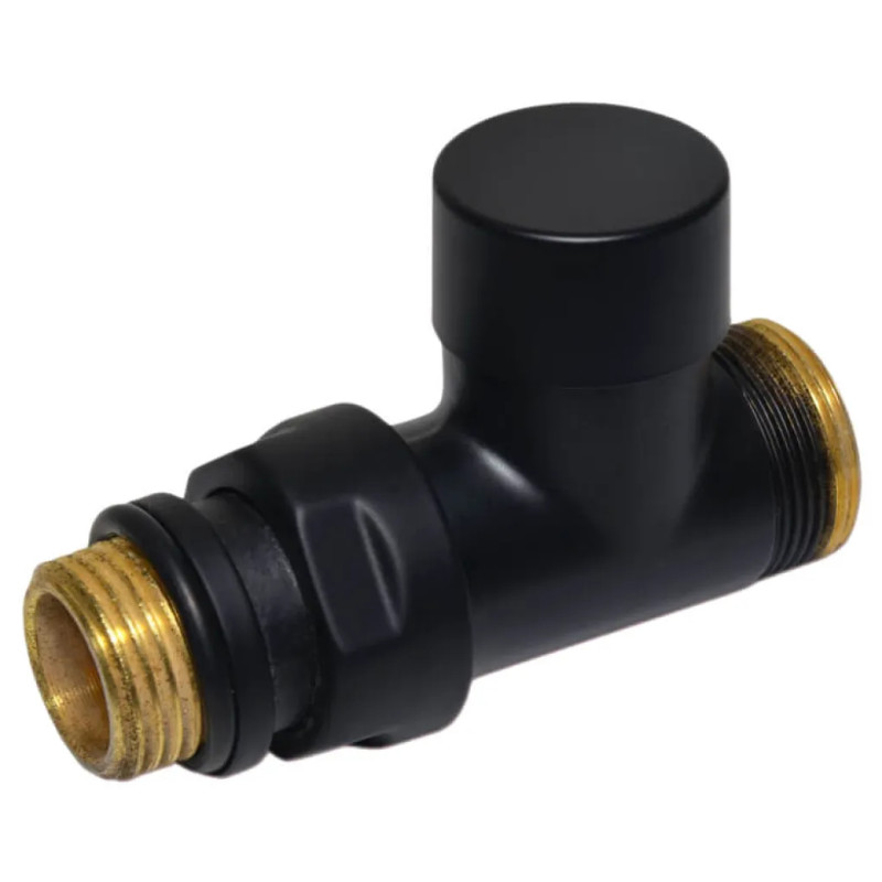 Carlo Poletti Кран відсікаючий прямий ЧОРНИЙ МАТОВИЙ Ø1/2″ х 24-19 КОМПАКТНИЙ (V150611EFS9005O)