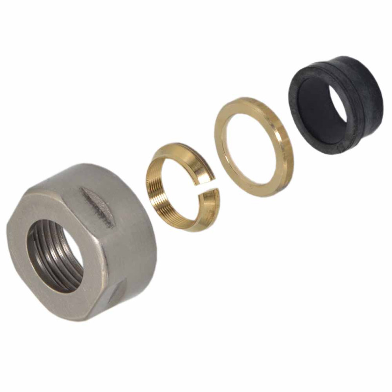 Carlo Poletti Гайка для медной трубы Ø15 мм x 3/4″ EK BRUSH SILVER (A33109JEK)