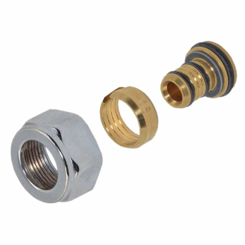 Carlo Poletti Гайки для м.п. трубы Ø16 x 2,0 мм x 24-19 ХРОМ (A39202CB)