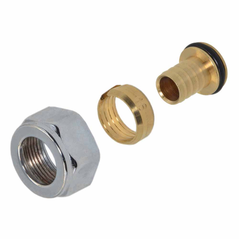 Carlo Poletti Гайка для трубы PEX Ø16 x 2,0 мм x 24-19 ХРОМ (A55606B)