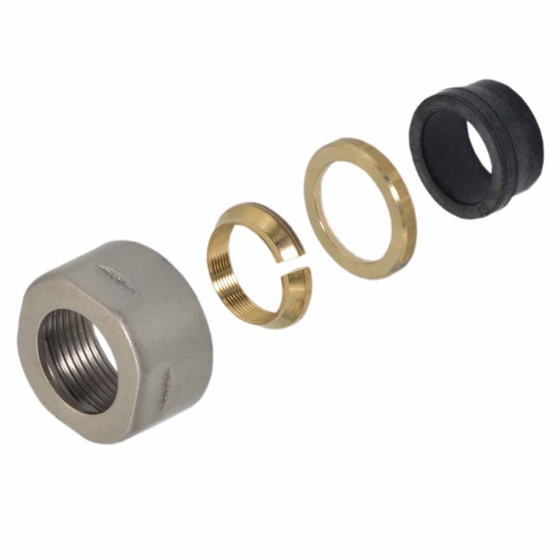 Carlo Poletti Гайка для медной трубы Ø15 мм x 24-19 BRUSH SILVER (A58409J)