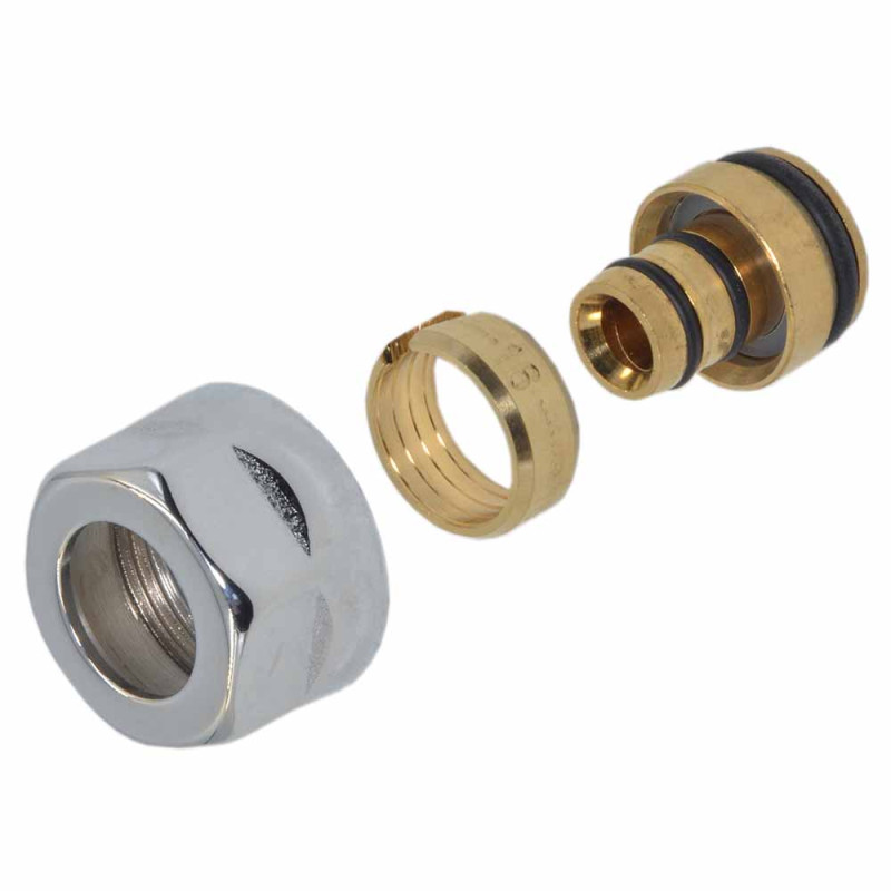 Carlo Poletti Гайки для м.п. трубы Ø16 x 2,0 мм x 3/4″ EK ХРОМ (A58702B)